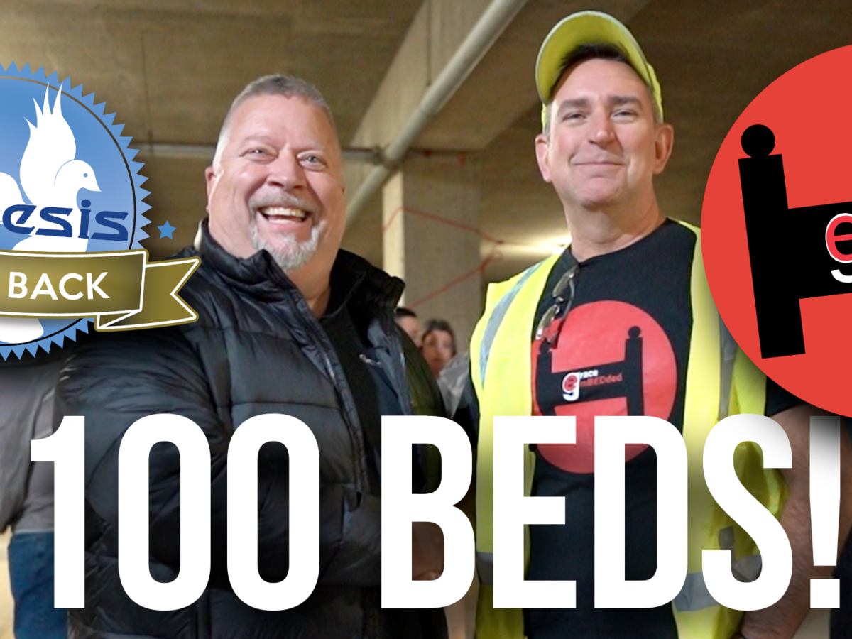 100 Bed Built! Genesis Gives Back: Grace EmBEDded Thanksgiving Bed Build