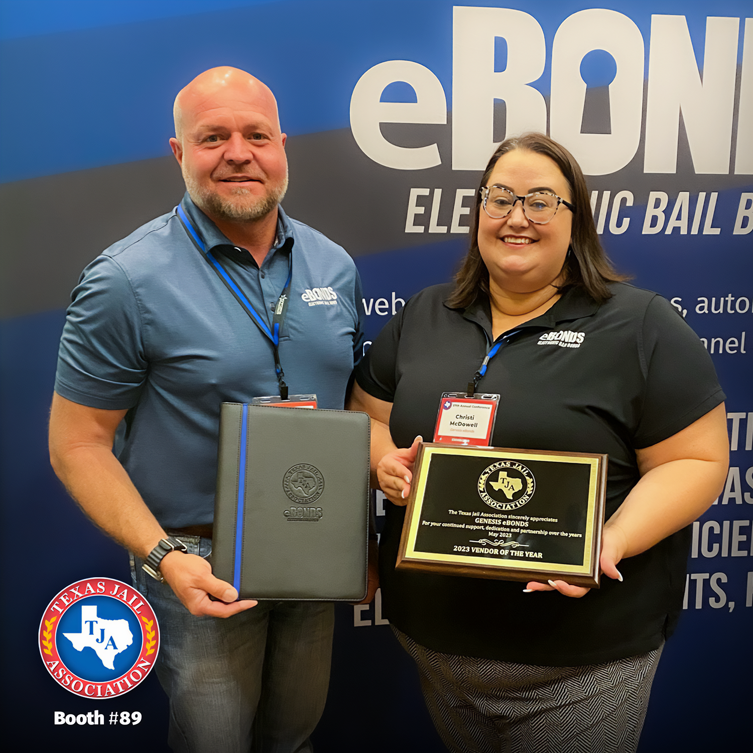 Genesis eBONDS awarded Vendor of the Year at 2023 Texas Jail Association Conference