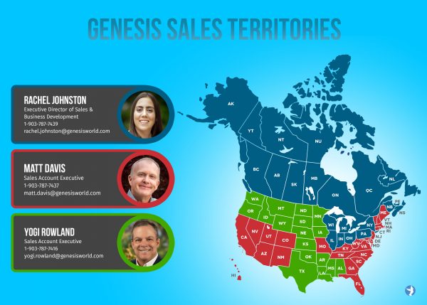 Genesis Sales Territories Map